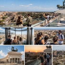 Roma: biglietto per l'ascensore panoramico del Vittoriano con audioguida