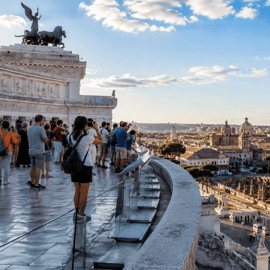 Roma: biglietto per l'ascensore panoramico del Vittoriano con audioguida