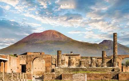 Da Roma: Escursione di un giorno a Pompei e al Vesuvio con pranzo