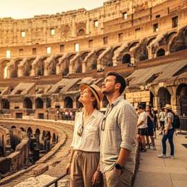 Roma: Tour crepuscolare dell'Arena del Colosseo e visita dei Fori Imperiali