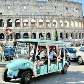 Roma: Tour in golf cart con degustazione di gelati artigianali