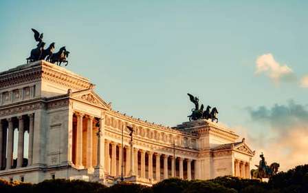 Terrazza del Vittoriano con ascensore panoramico di vetro